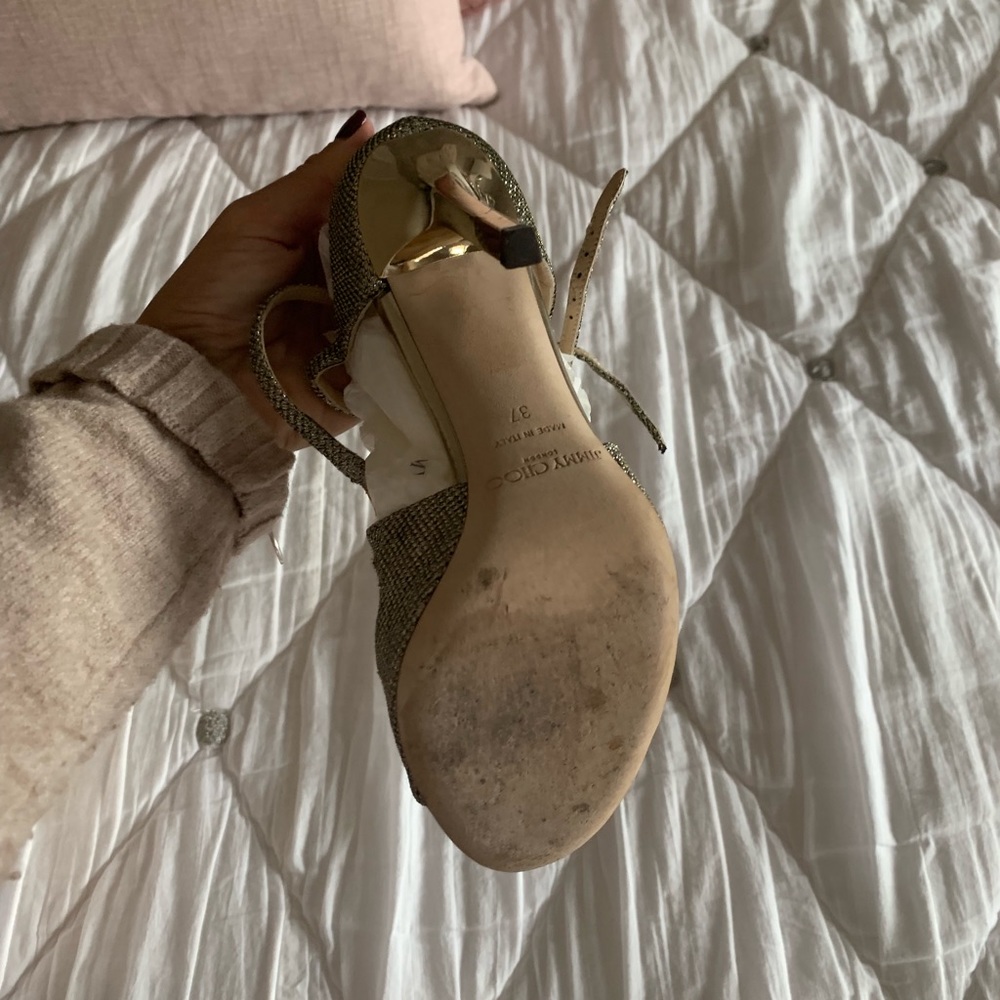 Jimmy Choo metallic shoes size 7 - Picture 7 of 7